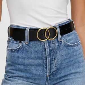 Aritzia Auxiliary Double Ring Jean Leather Belt